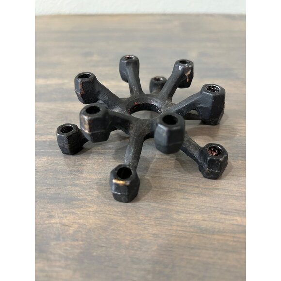 Vintage Danish Design Cast Iron 12 Lite Candle Holder Made in Japan - Picture 1 of 4